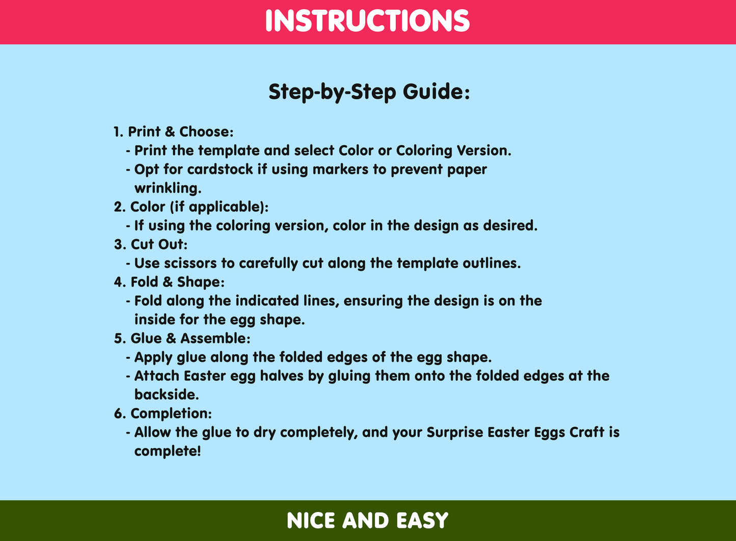 Surprise Dinosaur in Easter Eggs Craft, Spring Activity, Color, Cut & Glue, Available in Color and Coloring Versions, Instant PDF Download