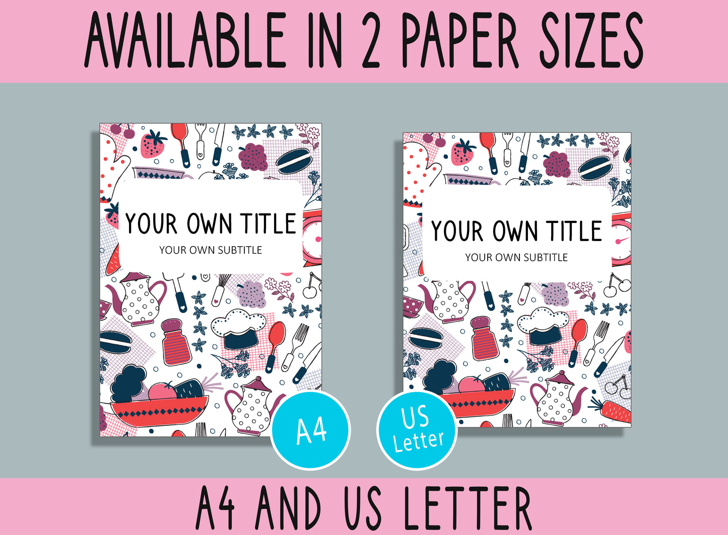 10 Editable Nursing Teacher Food Binder Cover Bundle, Includes 1",1.5",2" Spines, A4+US Letter Size, Editable with PowerPoint or PDF Reader