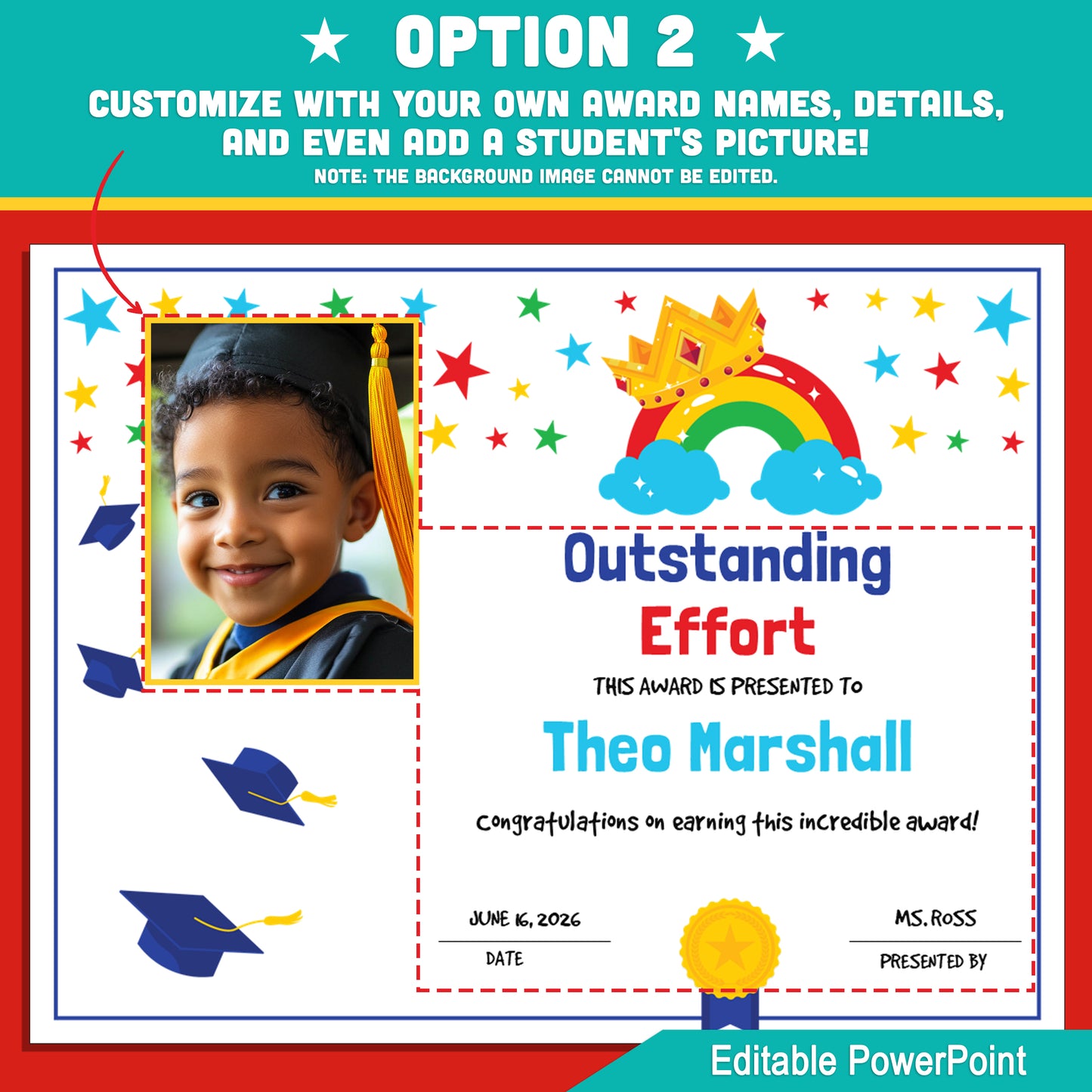 Editable End of the Year Awards – Class Superlatives, Student Photos, Personalize Every Detail with 2 PowerPoint Options, Easy Instant Download