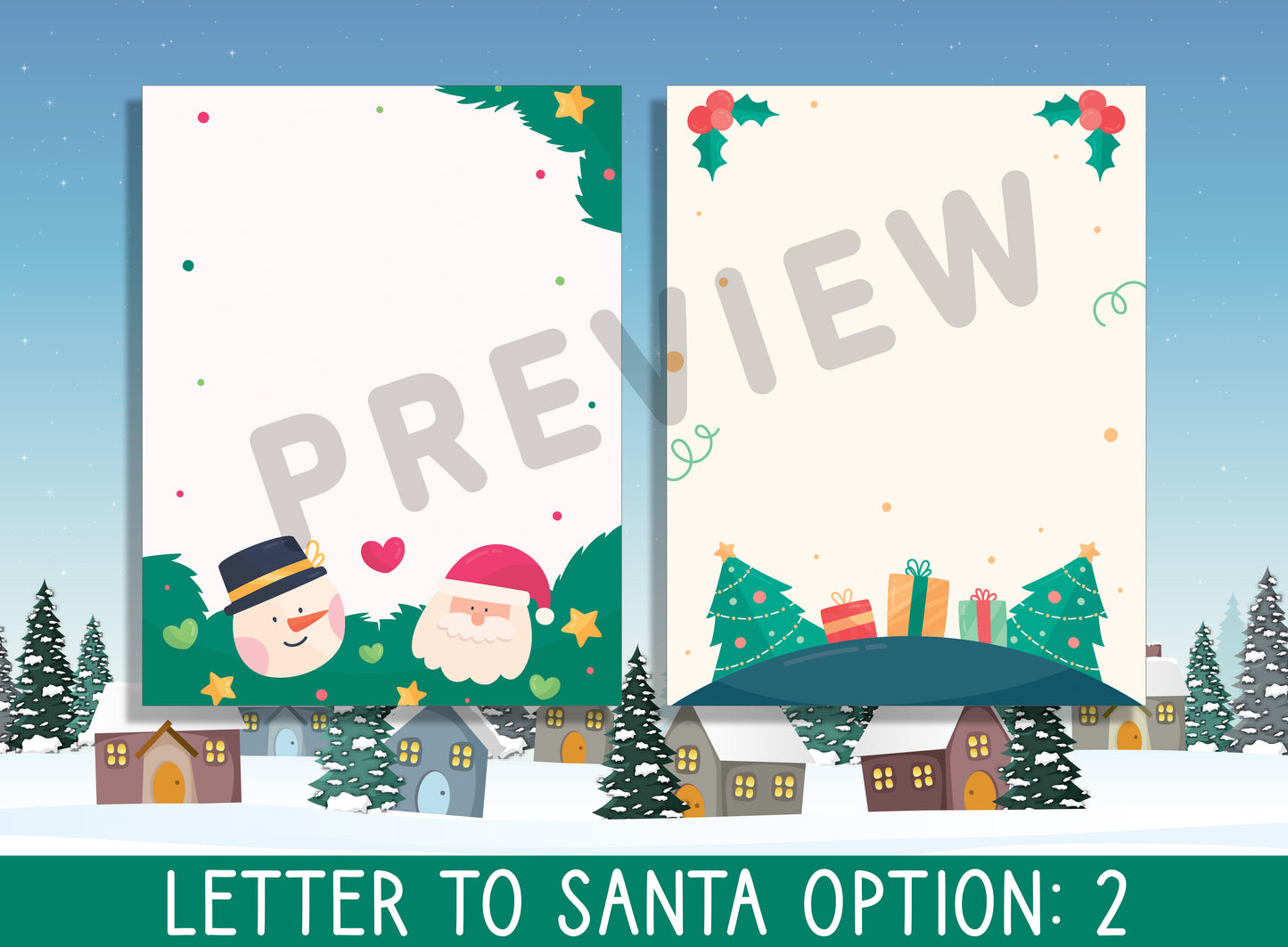 Magical Moments Await: Fillable & Blank 'Write to Santa' Templates for Festive Wonders, PDF File, Instant Download