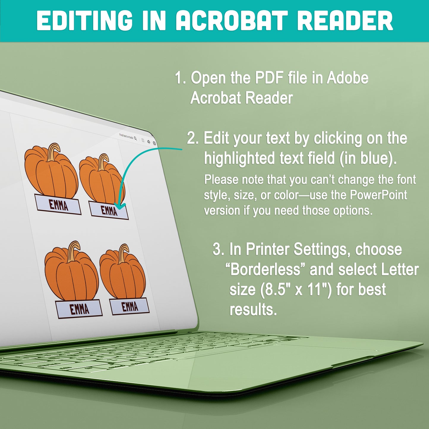 Autumn Pumpkins Themed Name Tags – Editable Locker & Cubby Labels, 40 Pages, PDF + PowerPoint, Back to School Download