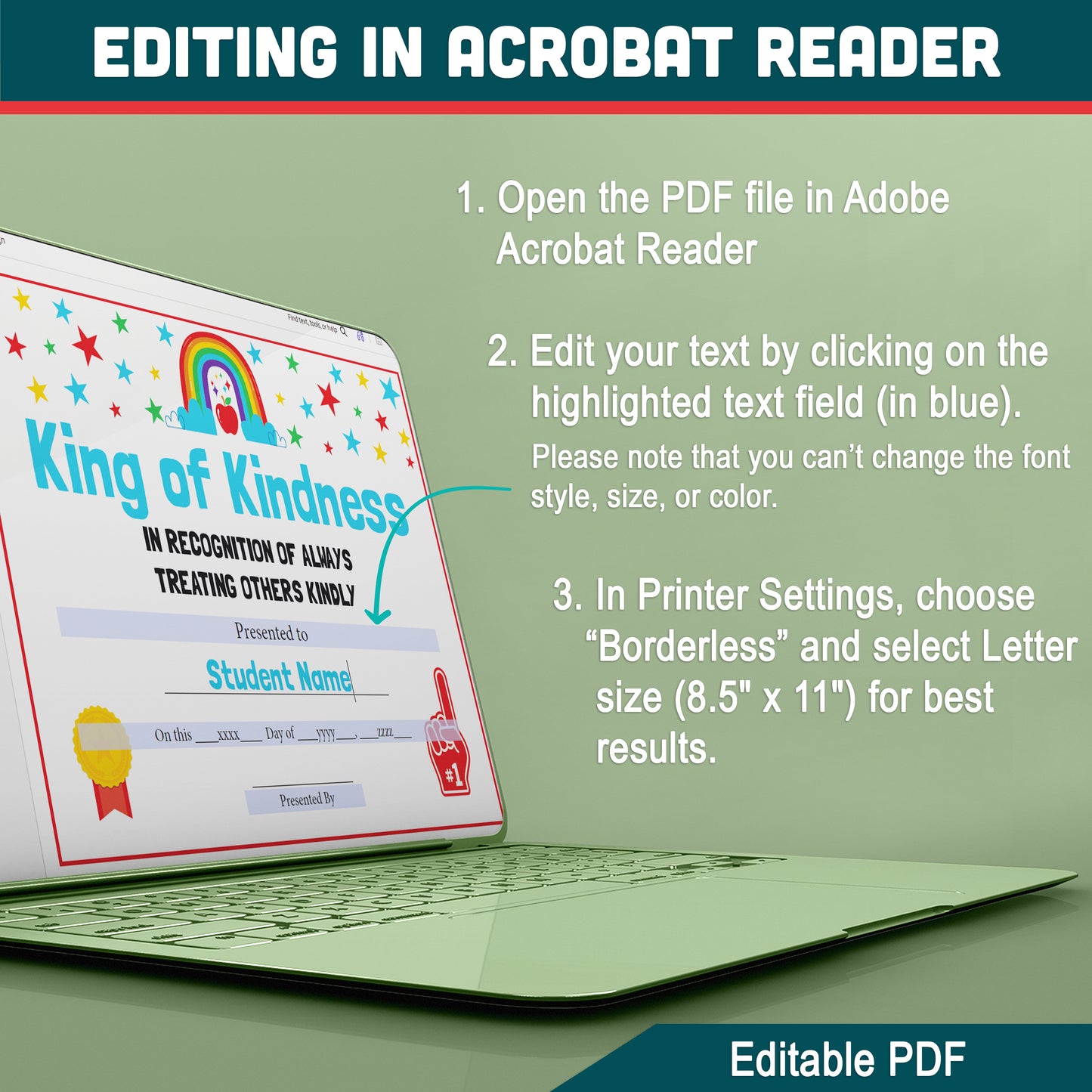 Preschool End of the Year Awards, Editable Recognition Certificates, 26 Printable Student Honors, Low Prep Classroom Celebration Materials