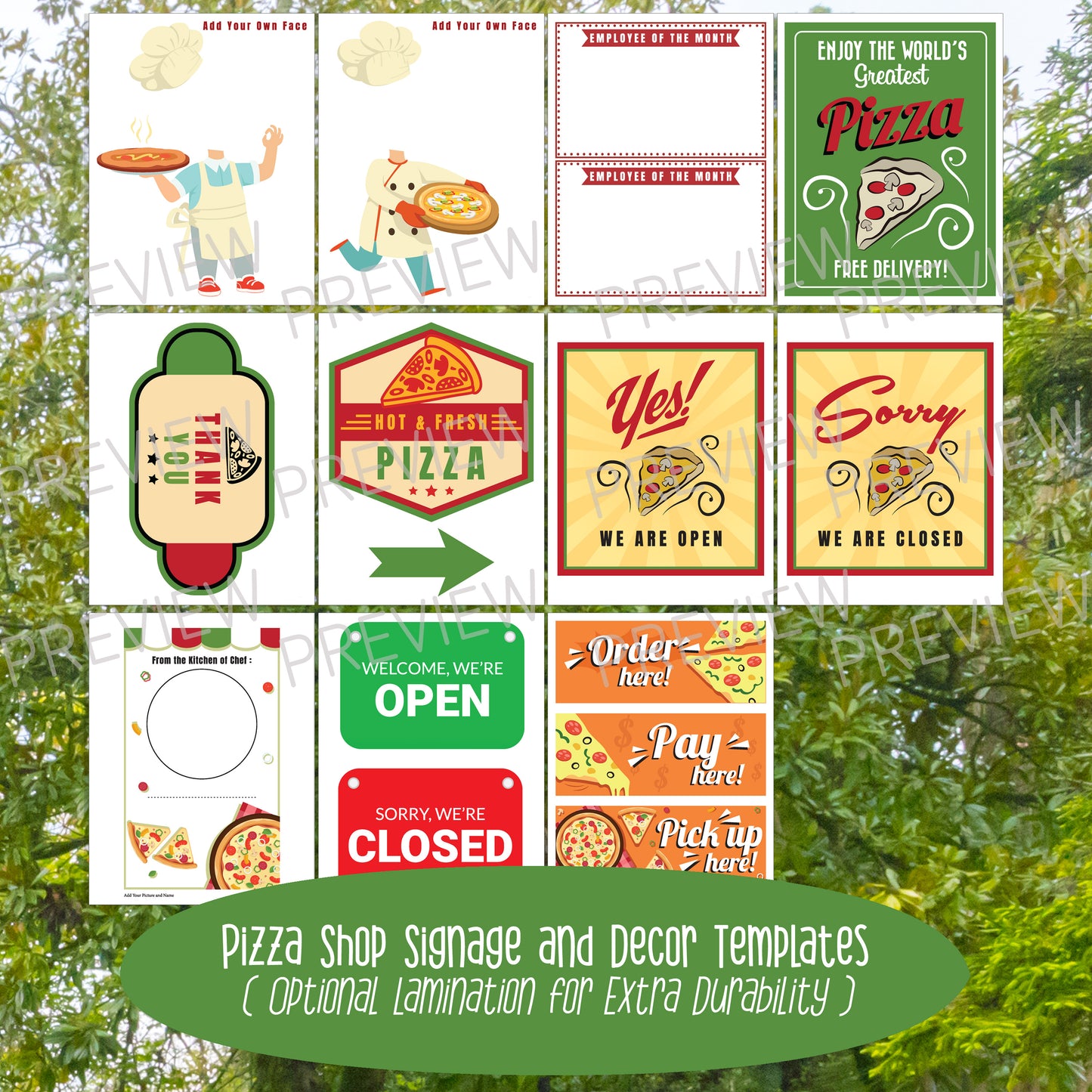 Create Your Own Pizza Shop: 80+ Pages with Banners, Menus, Order Forms, Toppings, Decor & More – Fun Dramatic Play for Kids & Classrooms!