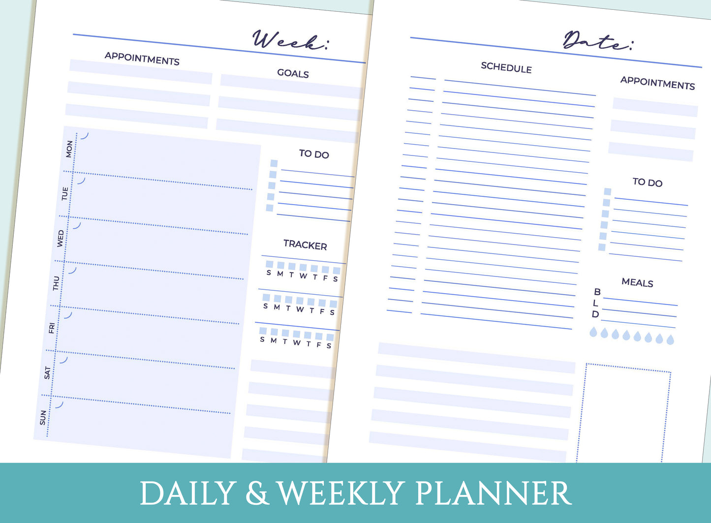 2024 Printable Planner, Minimalist, Daily Weekly Monthly Yearly, A4 A5 Letter Size, Goal Planner, To Do List, Habit Tracker, Planner Inserts