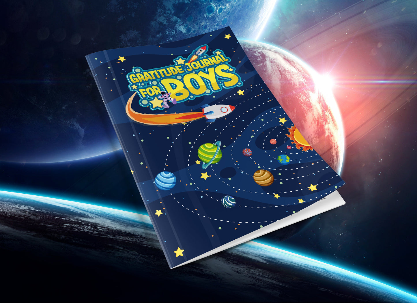 Gratitude Journal for Boys. Printable PDF in A4, A5, US Trade, US Letter Sizes. 128 Pages, Each page Not the same, Instant Download, Space