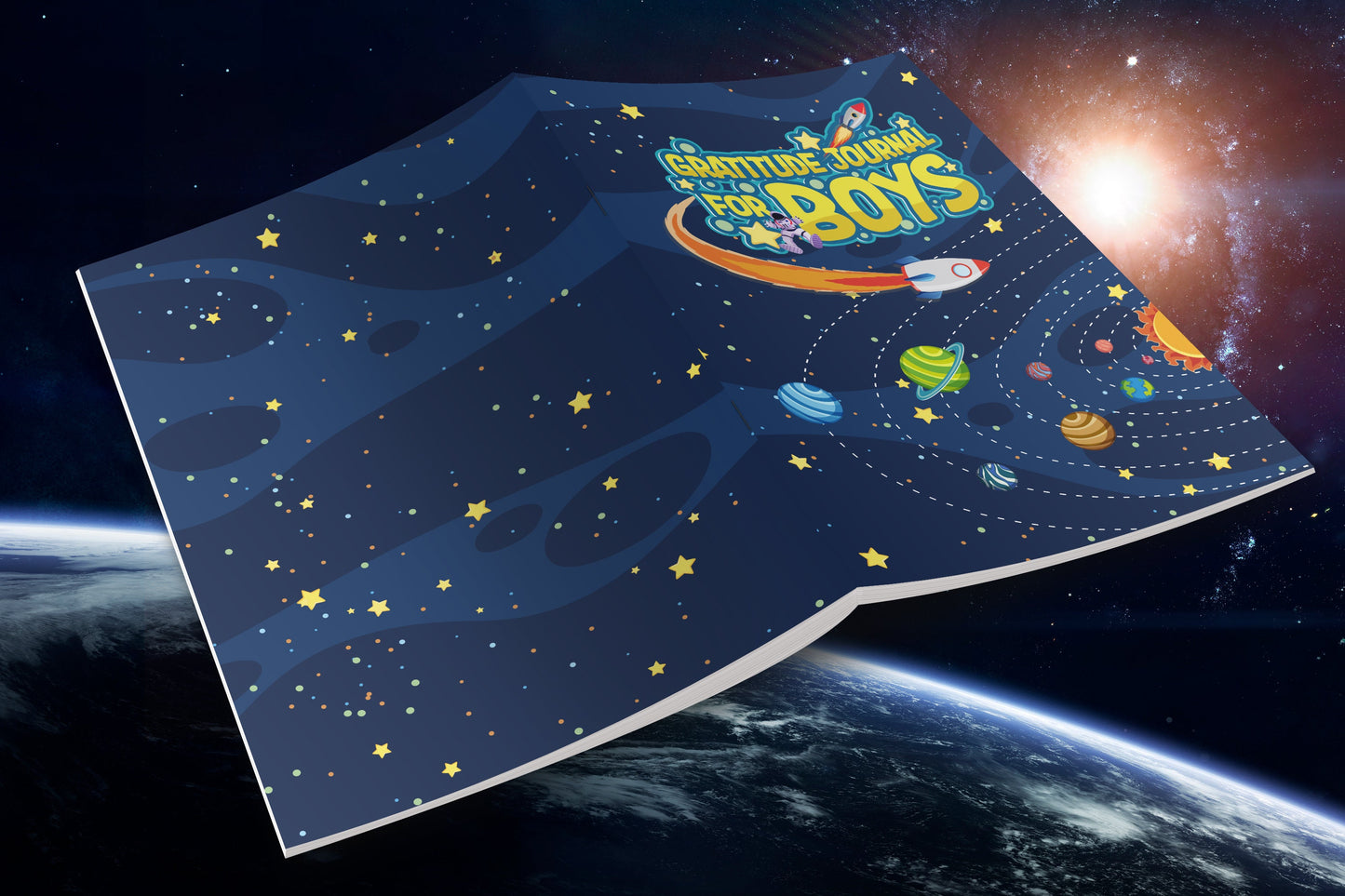 Gratitude Journal for Boys. Printable PDF in A4, A5, US Trade, US Letter Sizes. 128 Pages, Each page Not the same, Instant Download, Space