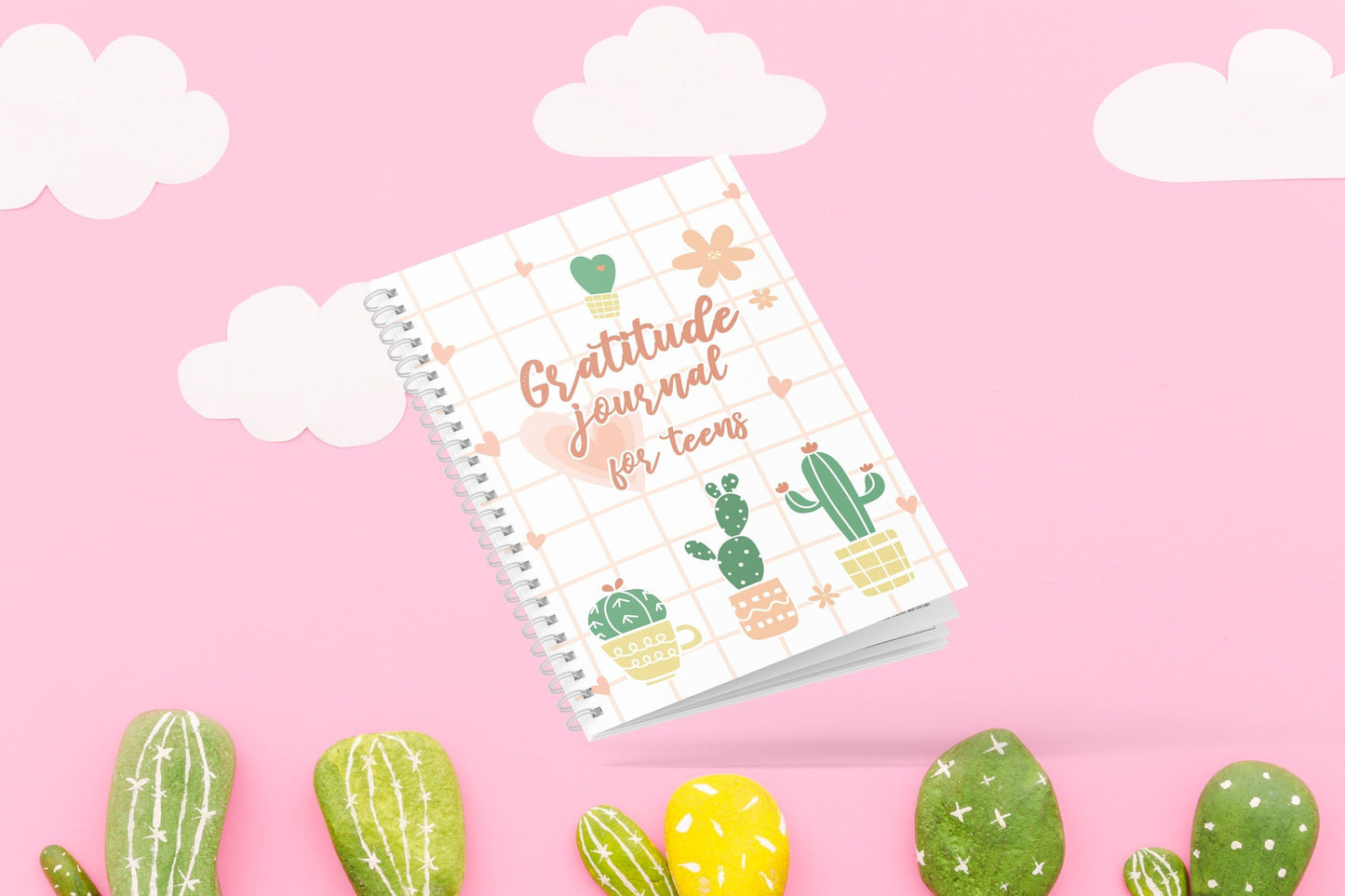Gratitude Journal for Teens. Printable PDF in A4, A5, US Trade, US Letter Sizes. 128 Pages, Each page Not the same, Instant Download.