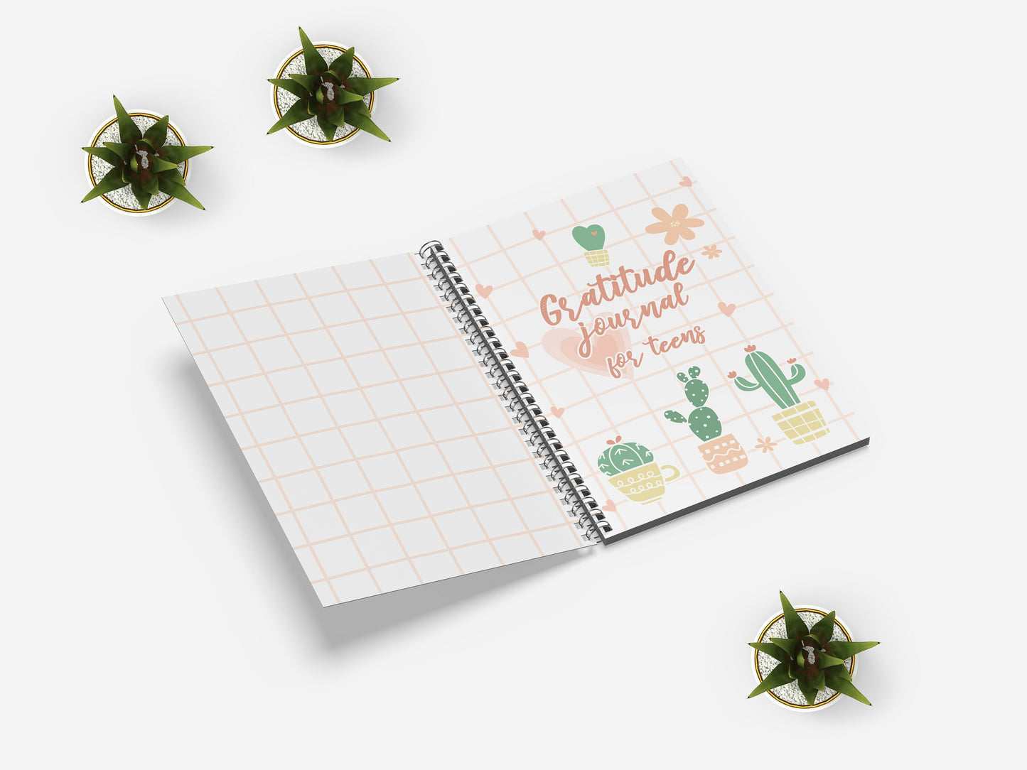 Gratitude Journal for Teens. Printable PDF in A4, A5, US Trade, US Letter Sizes. 128 Pages, Each page Not the same, Instant Download.