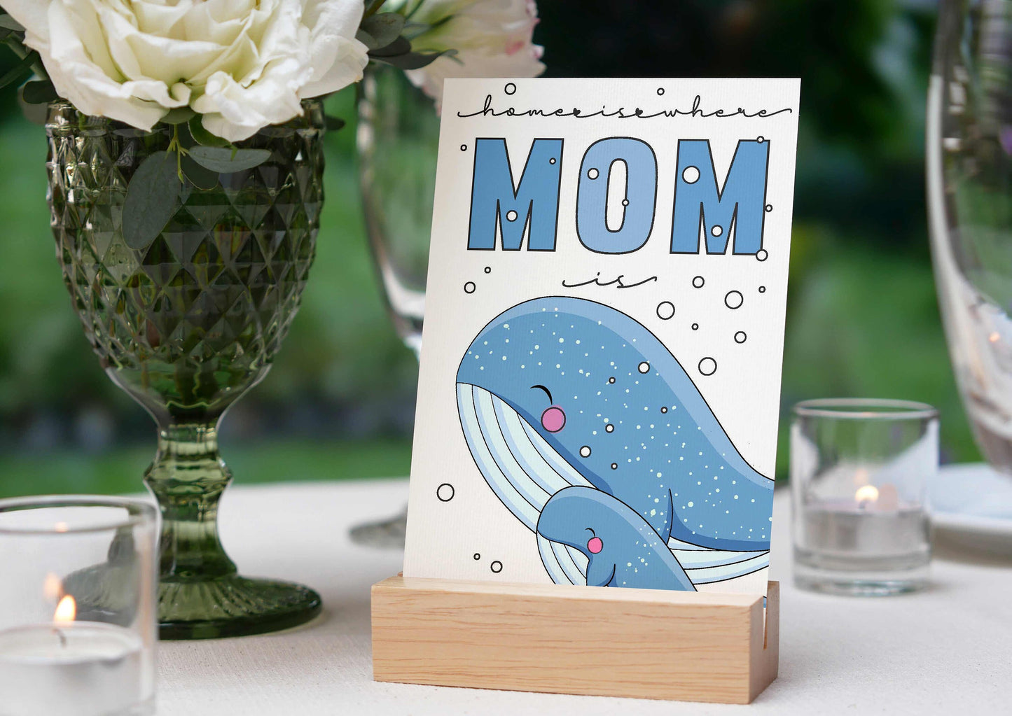 Mother's Day Coloring Cards, Printable Card For Mom, Mothers Day Gift, Digital Greeting Card, Birthday Card, Coloring Page, Instant Download