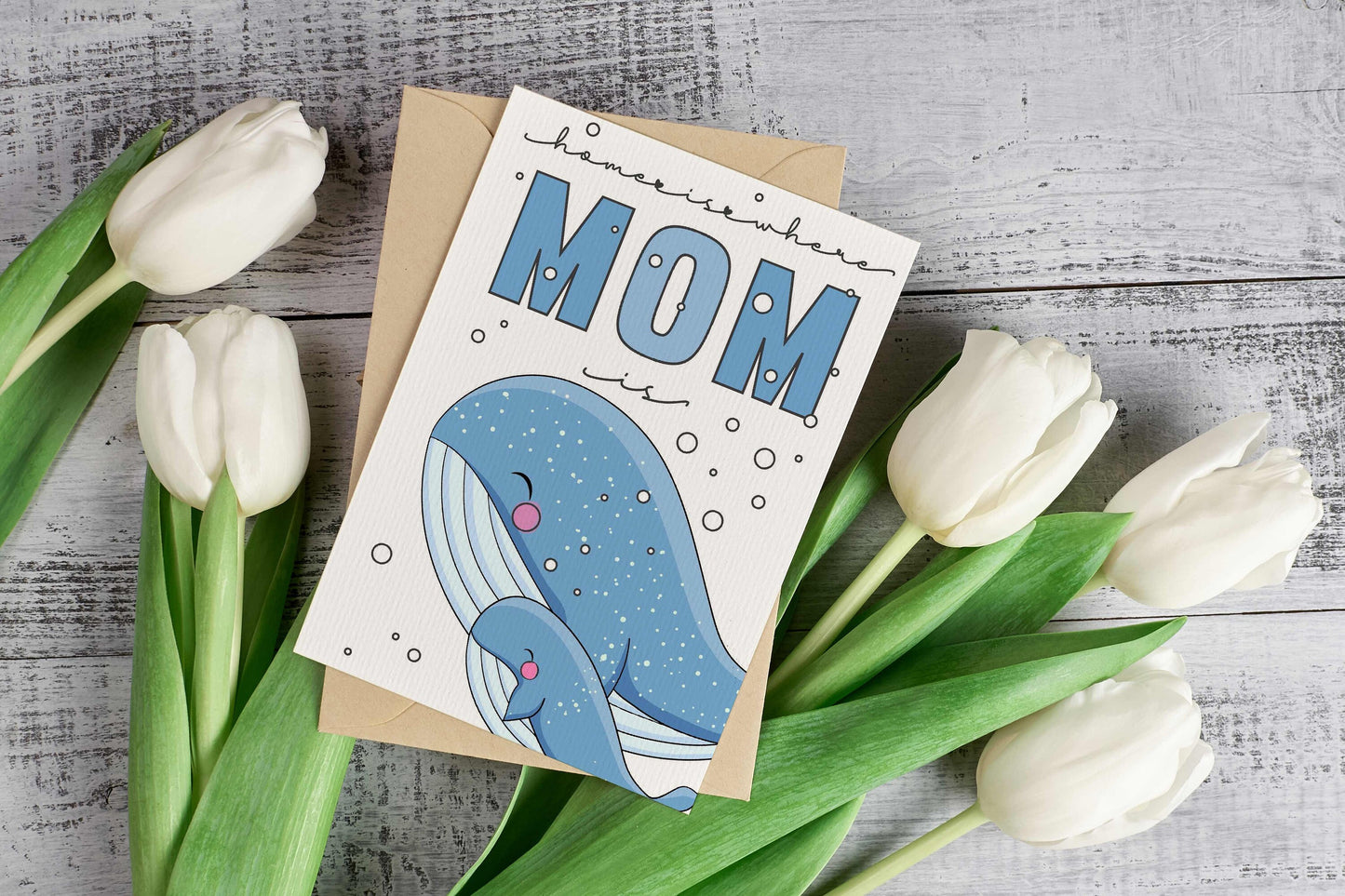 Mother's Day Coloring Cards, Printable Card For Mom, Mothers Day Gift, Digital Greeting Card, Birthday Card, Coloring Page, Instant Download