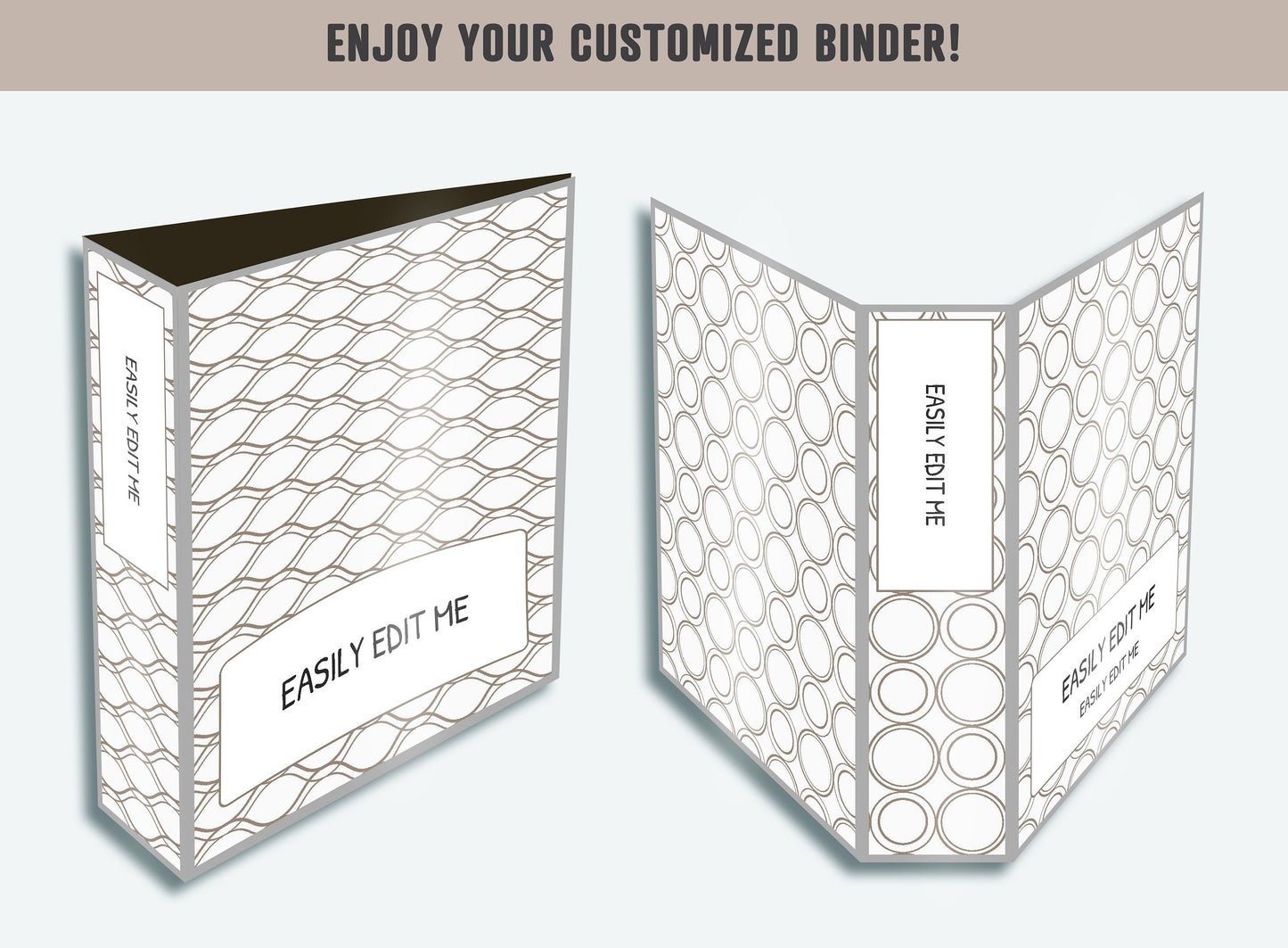 Binder Cover Page, 10 Printable & Editable Binder Covers+Spines, Binder Insert/Template Planner Cover Teacher/School, Printable Binder Cover