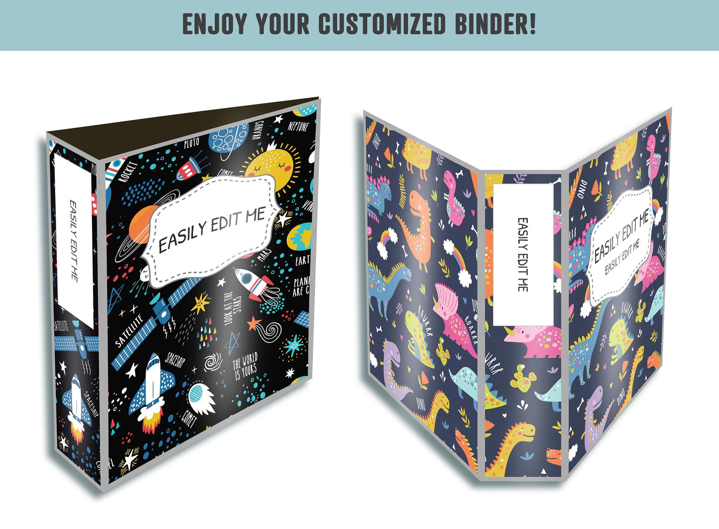 Binder Cover For Boys, 10 Printable/Editable Covers+Spines, Teacher/School Binder, Planner Cover, Binder Insert, Printable Binder Cover, PDF