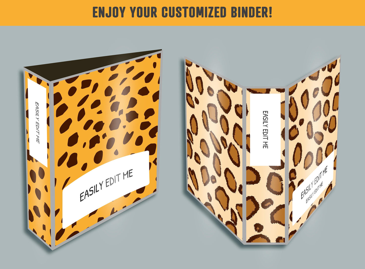 Binder Cover and Spine, 10 Printable & Editable Binder Covers+Spines, Binder Cover Template, Binder Insert, Planner Cover for Teacher/School
