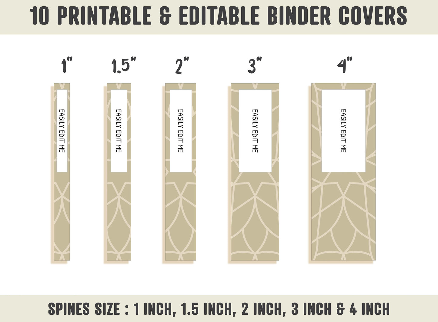 Binder Cover Printable Editable, 10 Binder Covers+Spines, Binder Inserts, Planner Cover, Teacher/School Binder Cover, Printable Binder Cover