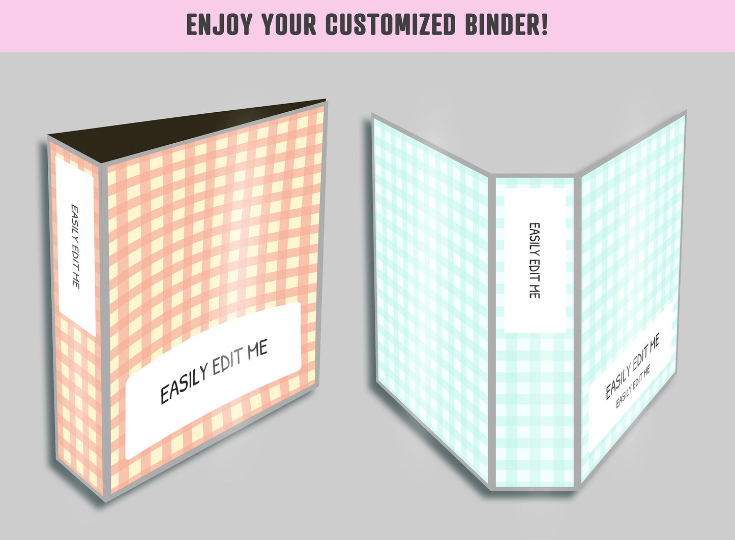 Planner Cover Printable, 10 Printable & Editable Binder Covers+Spines, Planner Cover Template, Teacher/School Binder, Binder Inserts, PDF