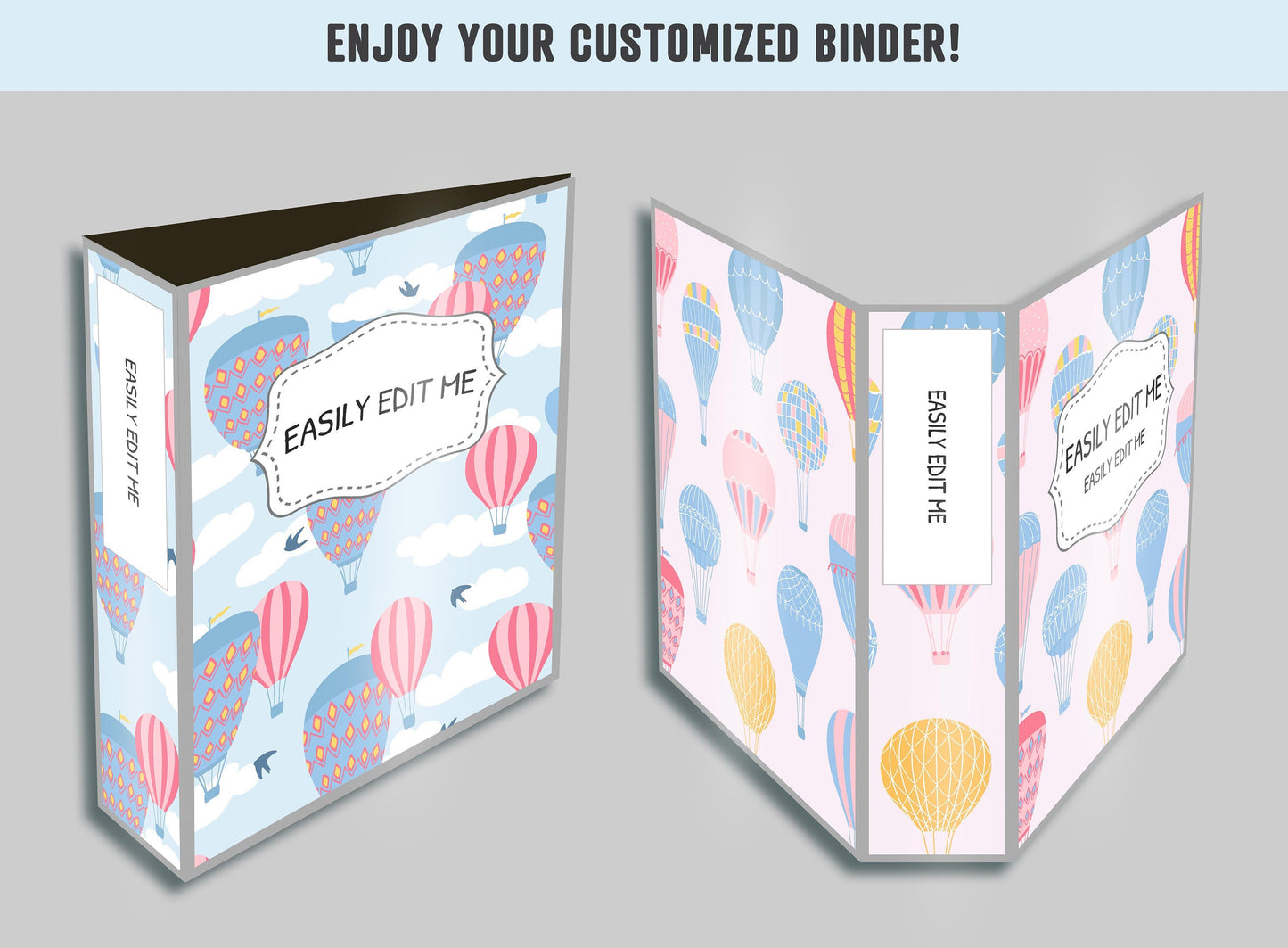 Printable Binder Cover, 10 Covers+Spines, Binder Cover Printable, Editable, Teacher/School Binder, Planner Cover, Binder Insert Template PDF