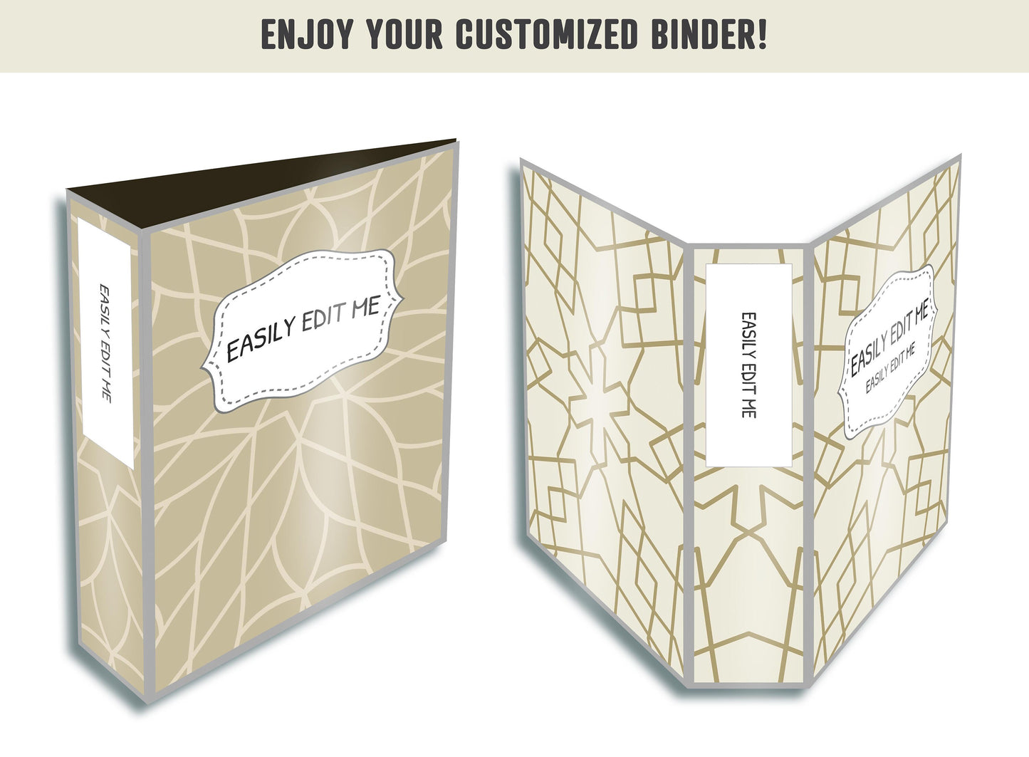 Binder Cover Printable Editable, 10 Binder Covers+Spines, Binder Inserts, Planner Cover, Teacher/School Binder Cover, Printable Binder Cover
