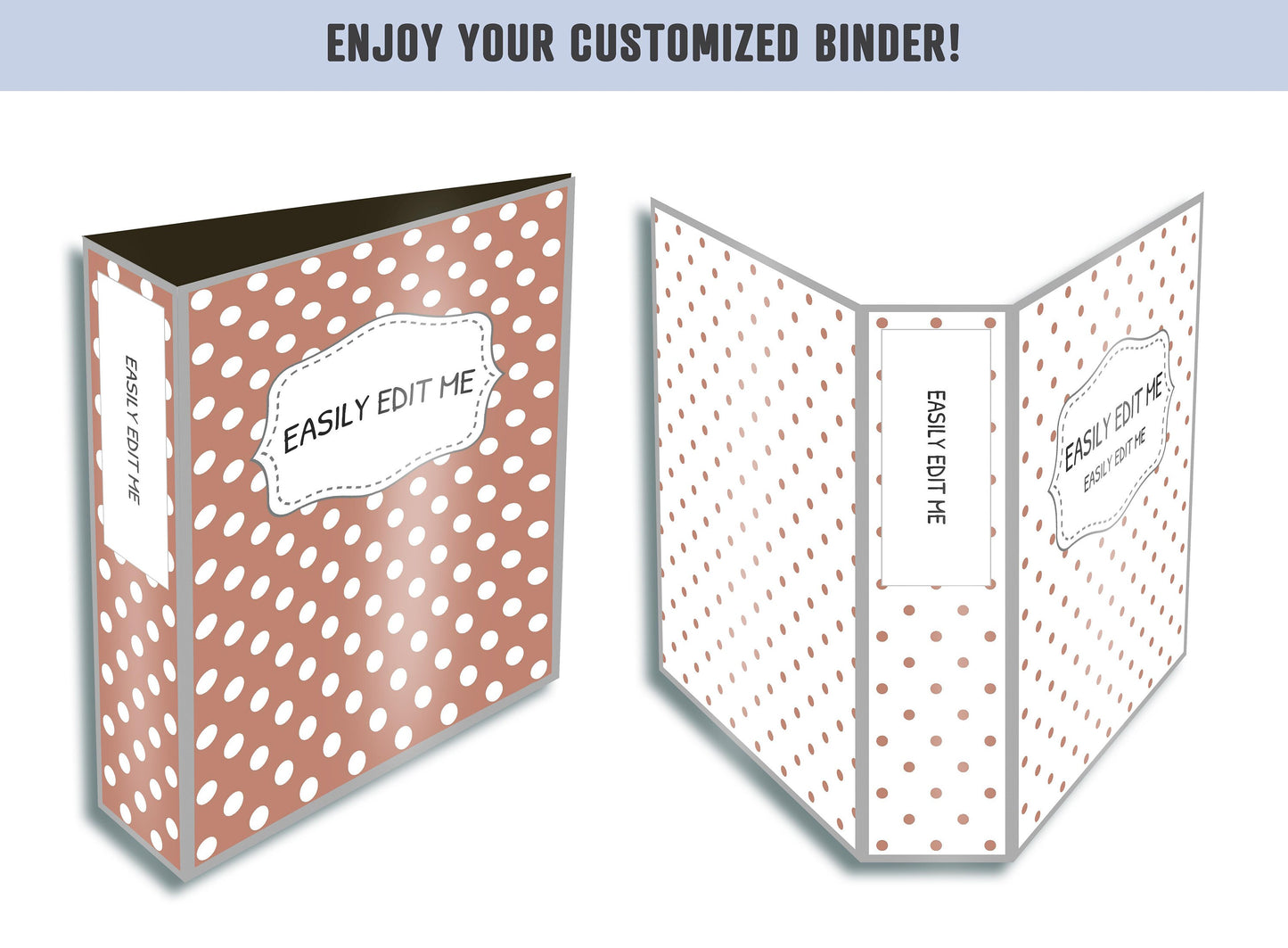 Planner Cover Pages - Earth Tone, 10 Editable Binder Covers and Spines, Binder Cover Printable, Teacher/School Binder Page, Binder Inserts