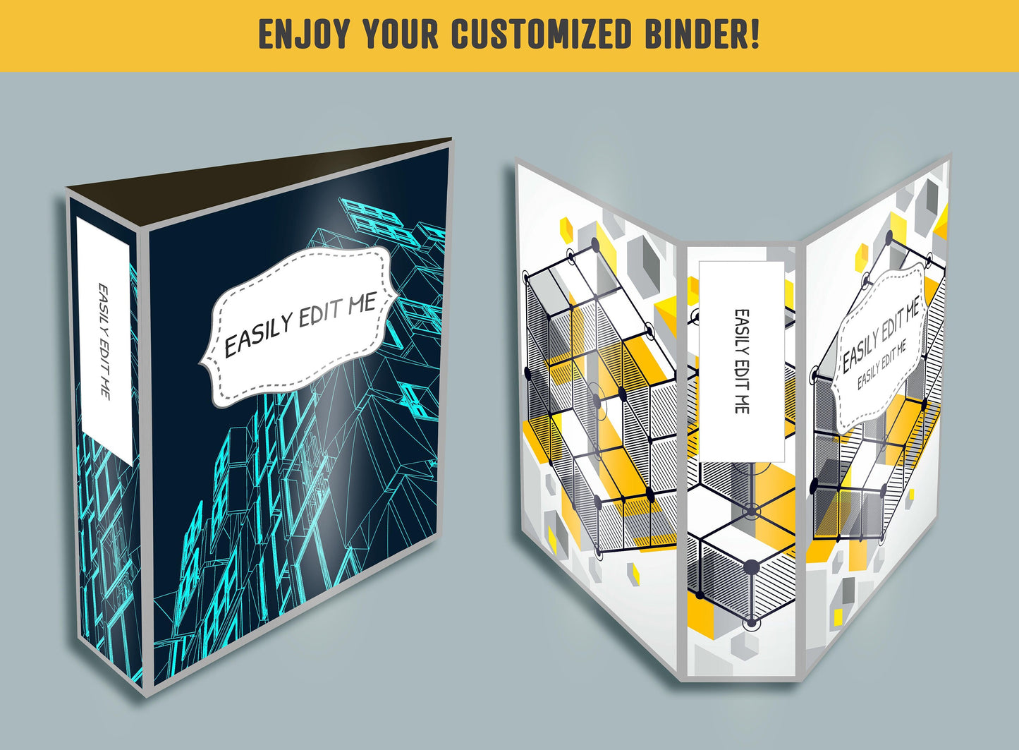 Architecture, Engineer Binder Cover, 10 Printable/Editable Binder Covers+Spines, Tools Planner Template, Teacher/School Binder Label/Insert