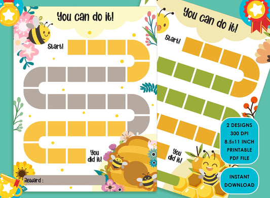 Printable Bee Reward Chart, Honey Bee Behavior Chart, Boy/Girl Chore Chart, Chore Chart for Kids, Responsibility Chart, Cute Sticker Chart
