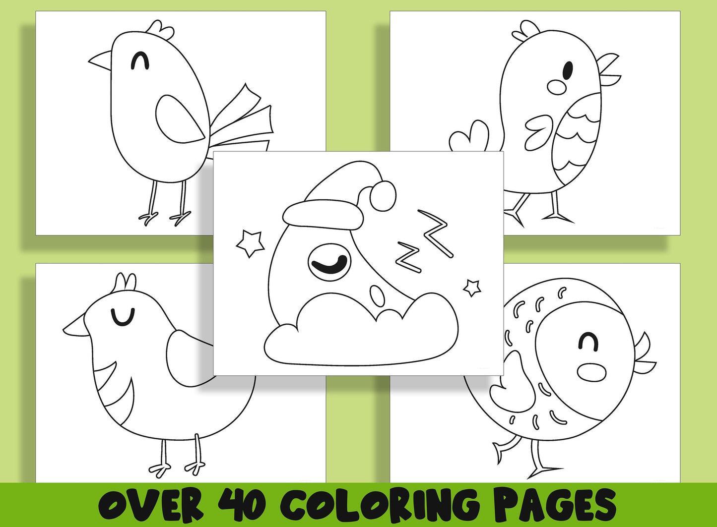 40 Printable Coloring Pages for Kids, Toddlers, Preschoolers, Kindergarten, Homeschool, Elementary School Children to Print and Color