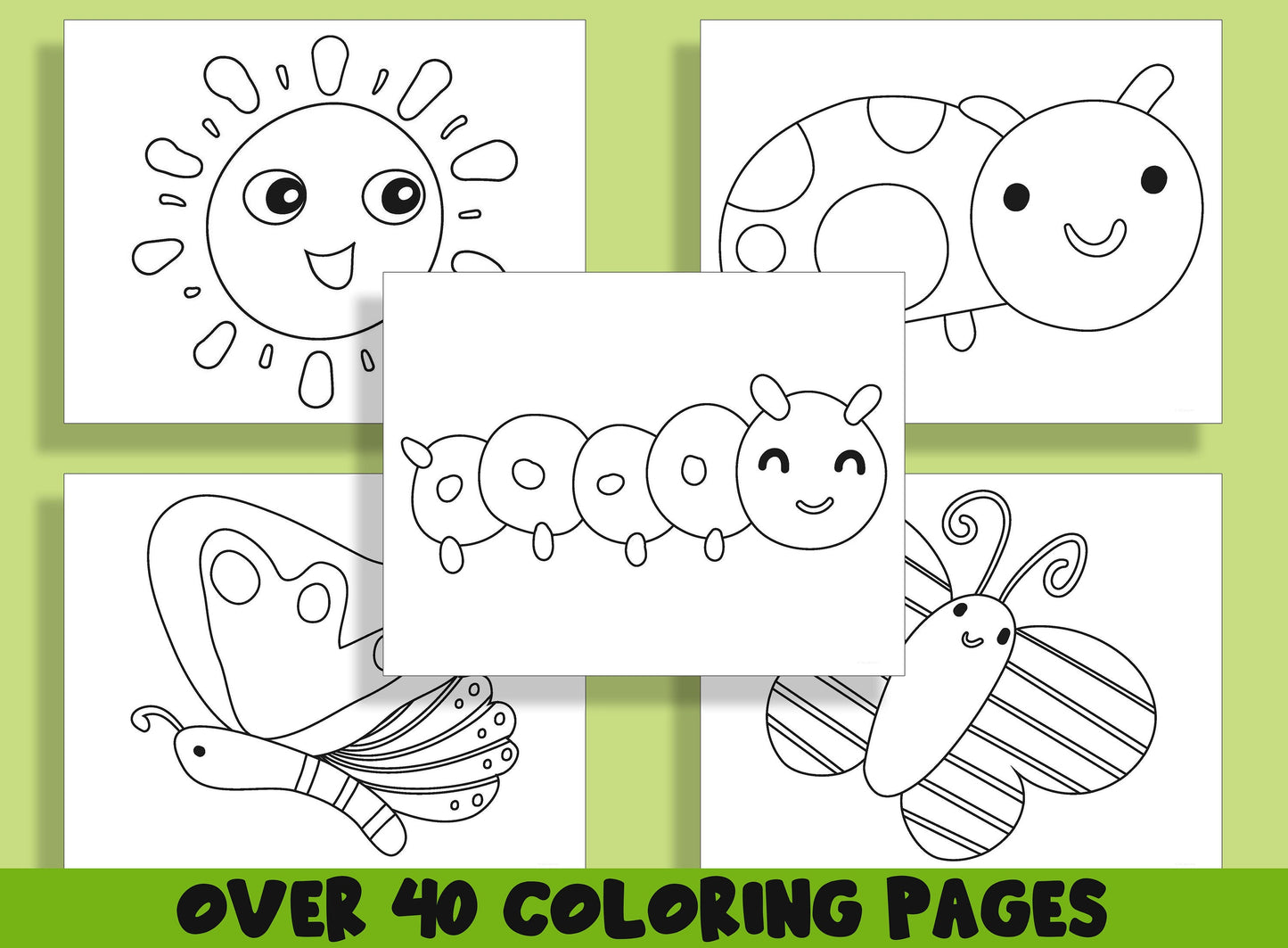 40 Printable Coloring Pages for Kids, Toddlers, Preschoolers, Kindergarten, Homeschool, Elementary School Children to Print and Color