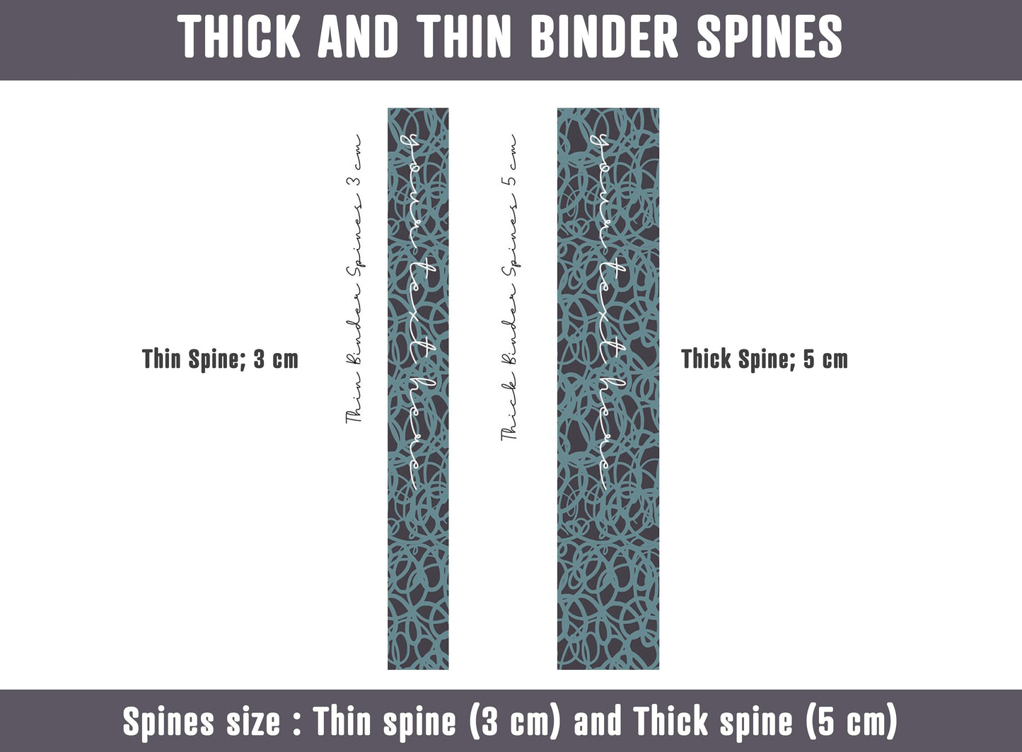 PowerPoint Binder Covers, 10 Printable/Editable Abstract Binder Covers and Spines, Binder/Planner Inserts for Teacher, Student, Home School