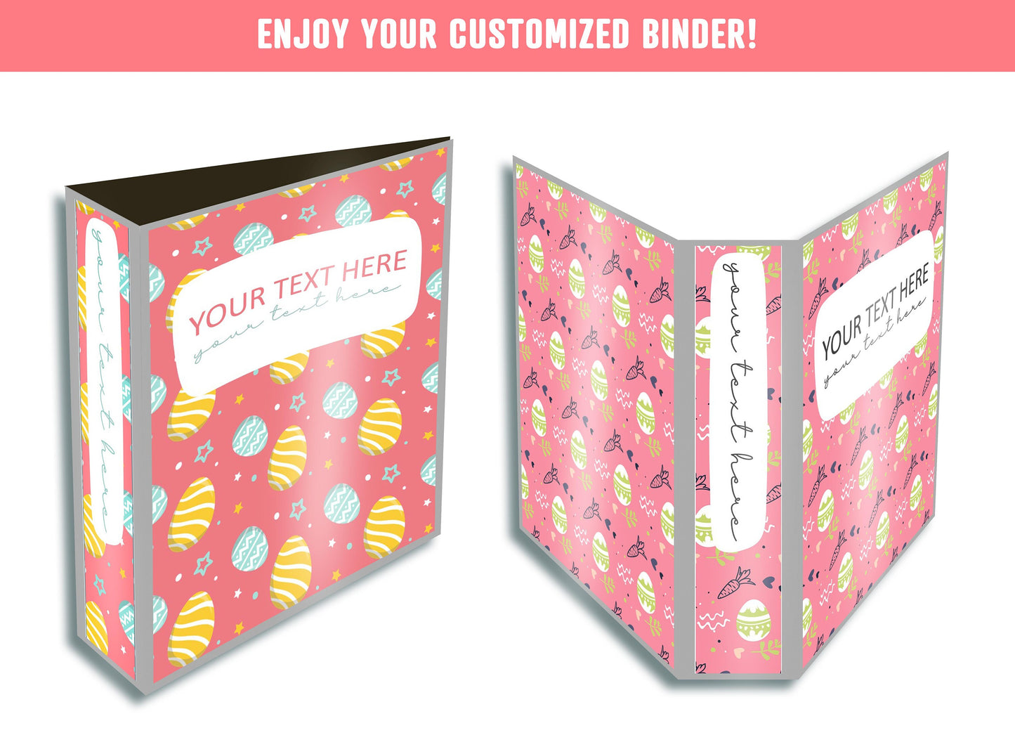 PowerPoint Binder Covers, 10 Printable/Editable Easter Binder Covers & Spines, Binder/Planner Inserts for Teacher, Student, Home School