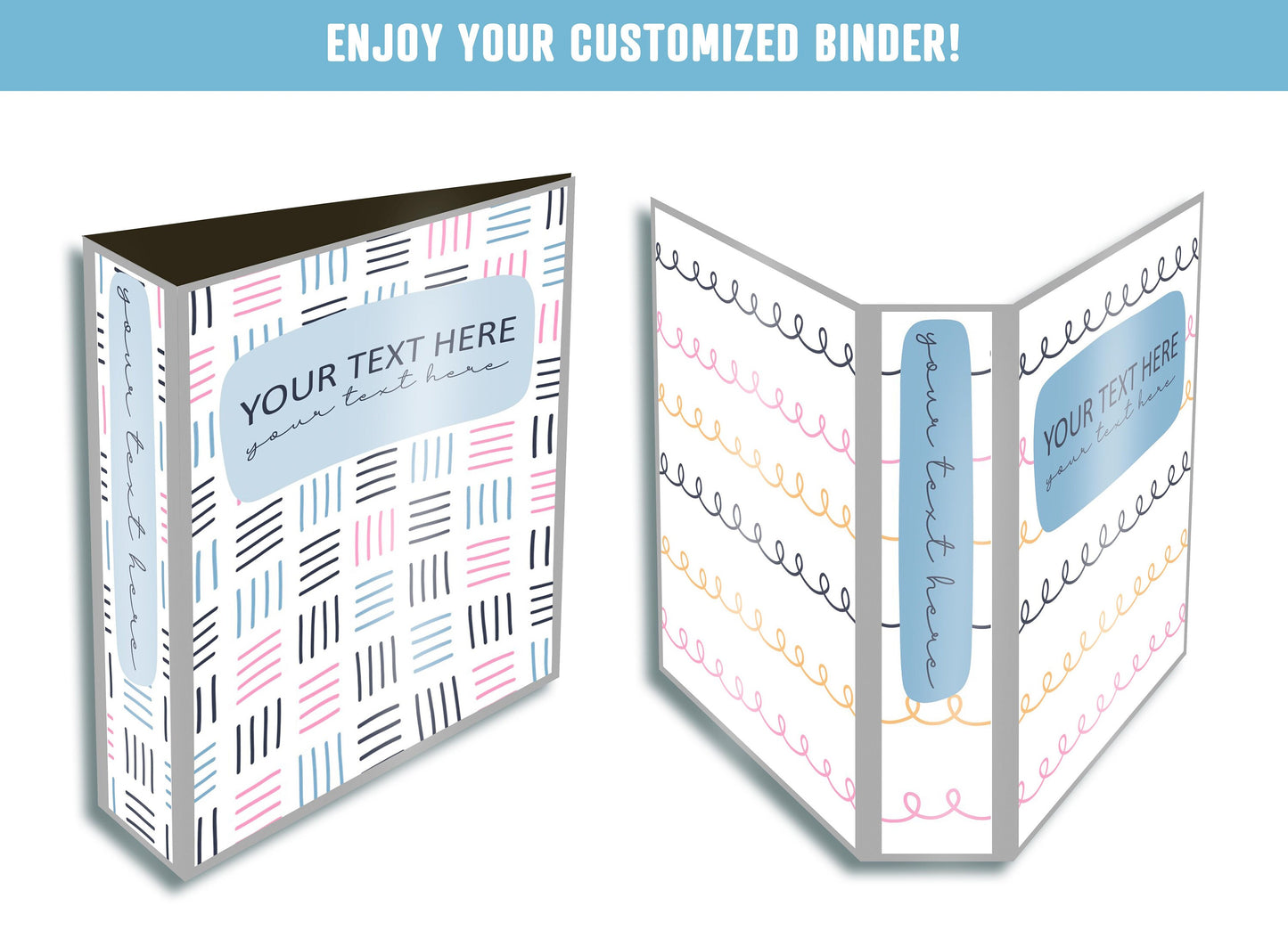 PowerPoint Binder Covers, 10 Printable/Editable Simple Minimalist Covers & Spines, Binder/Planner Inserts for Teacher, Student, Home School