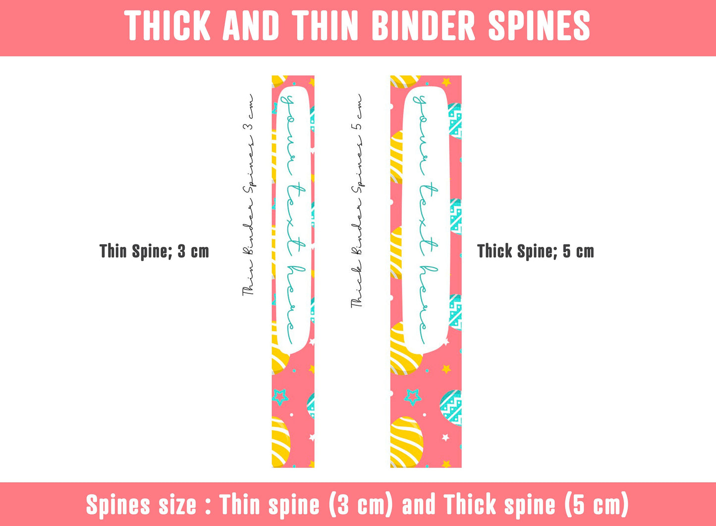 PowerPoint Binder Covers, 10 Printable/Editable Easter Binder Covers & Spines, Binder/Planner Inserts for Teacher, Student, Home School
