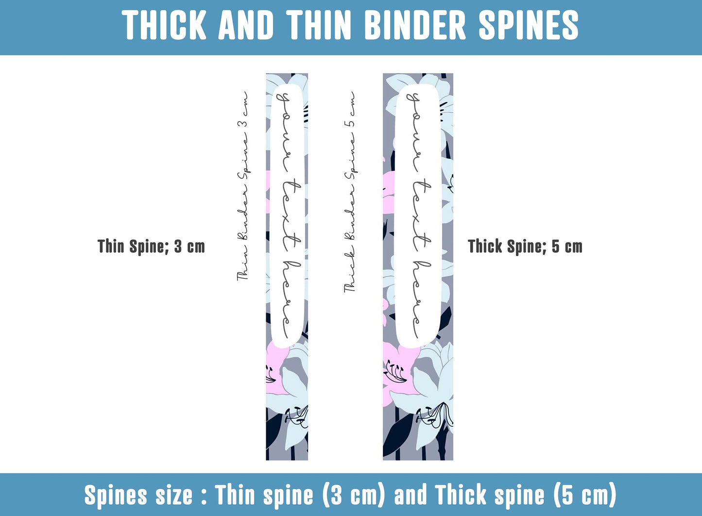 PowerPoint Binder Covers, 10 Printable/Editable Flower Botanical Covers+Spines, Binder/Planner Inserts for Teacher, Student, Home School