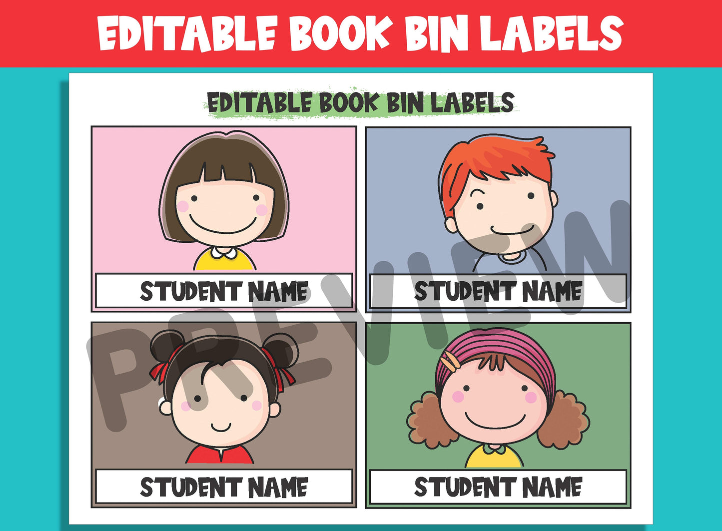 Customizable Classroom Chic: 16 Editable Book Bin Labels for Effortless Organization