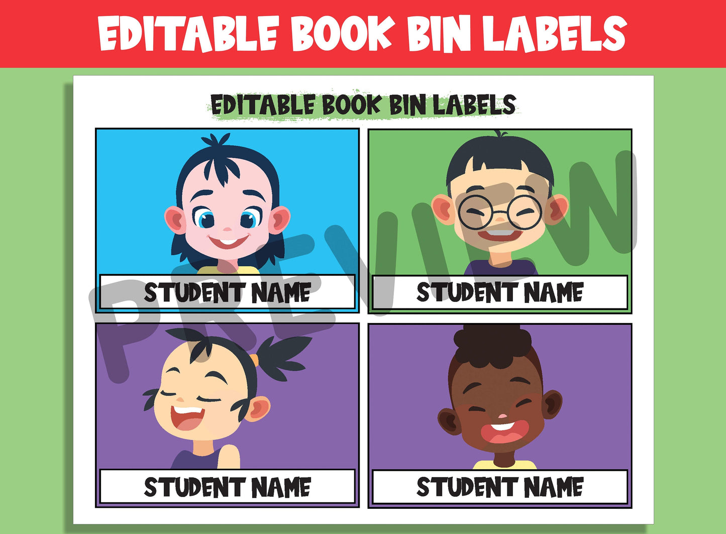 Editable & Printable Book Box Labels: 16 Customizable Designs for Perfect Classroom Decor