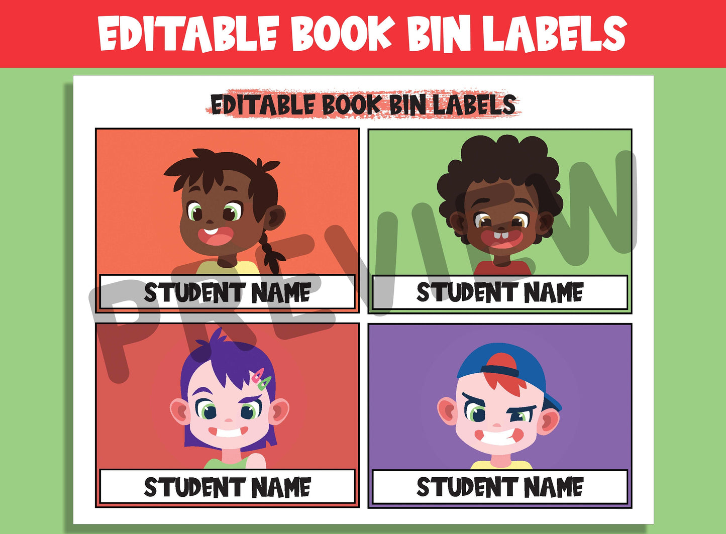Editable & Printable Book Box Labels: 16 Customizable Designs for Perfect Classroom Decor