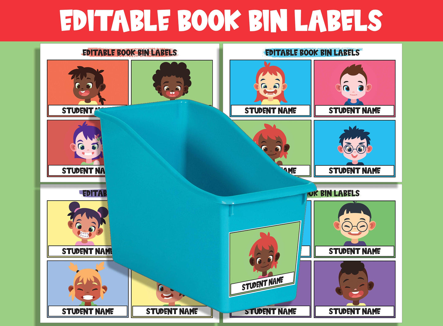 Editable & Printable Book Box Labels: 16 Customizable Designs for Perfect Classroom Decor