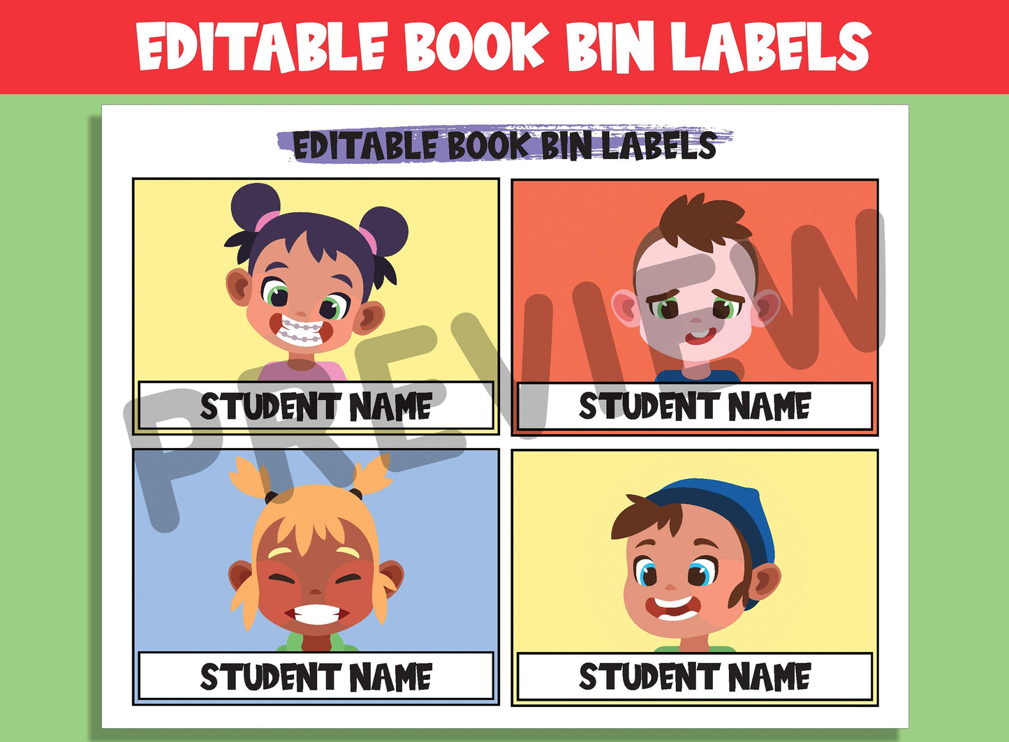 Editable & Printable Book Box Labels: 16 Customizable Designs for Perfect Classroom Decor