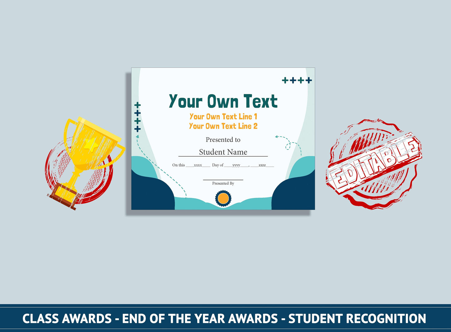 Editable Annual Awards, End of the Year Activities, End of School Year Awards, Student Recognition, PDF File, Instant Download