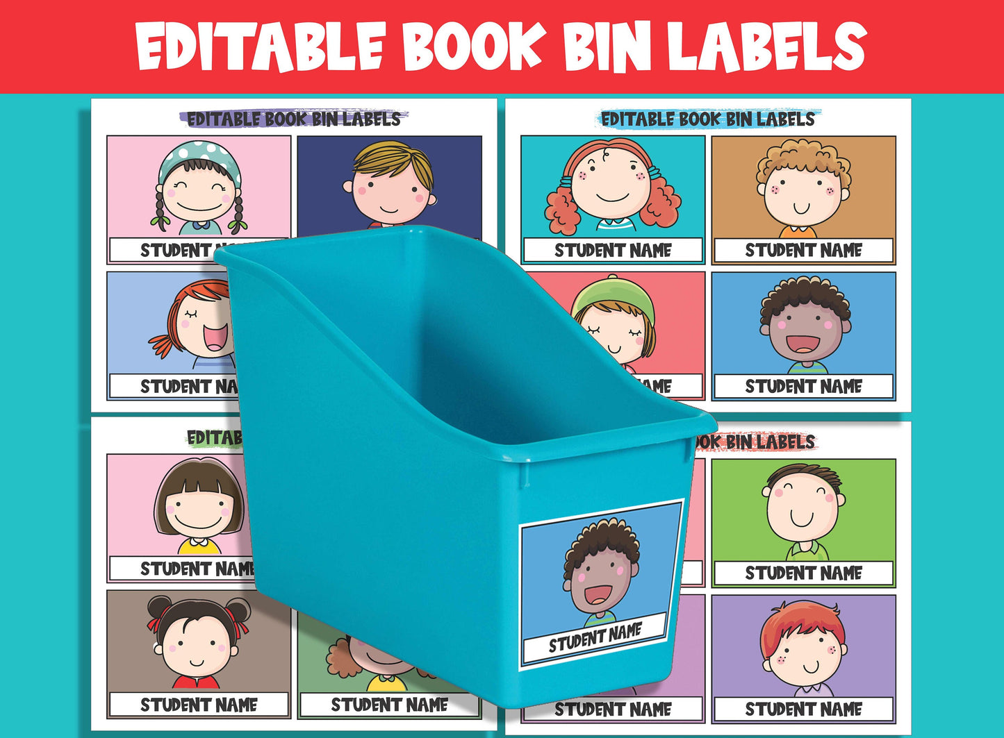 Customizable Classroom Chic: 16 Editable Book Bin Labels for Effortless Organization