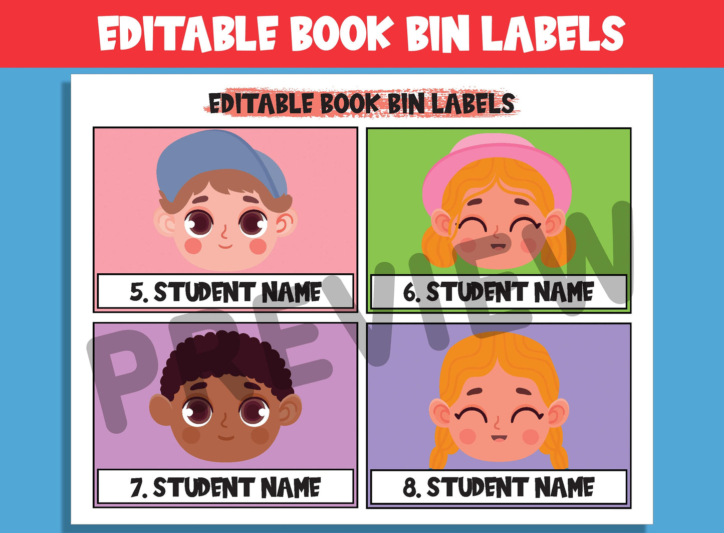 Editable Book Bin Numbers & Labels: 16 Customizable Designs for Perfect Classroom Decor