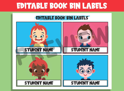 Editable & Printable Book Box Labels: 16 Customizable Designs for Perfect Classroom Decor