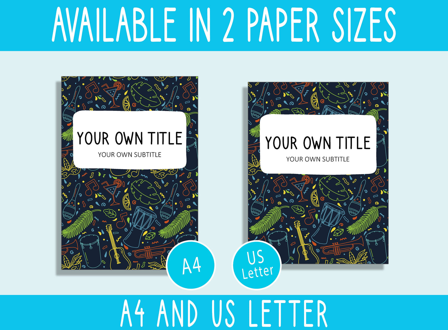 10 Editable Boys Binder Covers, Includes 1, 1.5, 2" Spines, Available in A4 &US Letter, Editing with PowerPoint or PDF Reader