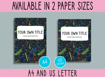 10 Editable Strip Pattern Binder Covers, Includes 1, 1.5, 2" Spines, Available in A4 & US Letter, Editing with PowerPoint or PDF Reader