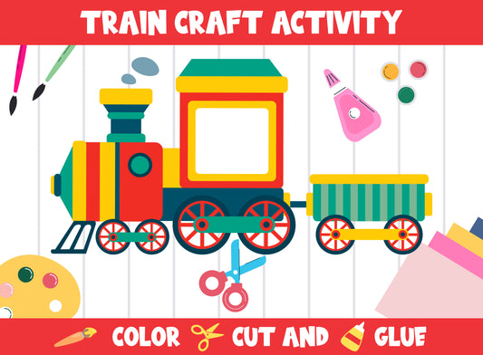 Whistle Stop Creativity: Color, Cut, and Glue Train Craft Fun for PreK to 2nd