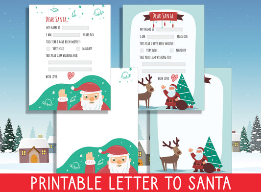 Spread Joy: Fillable & Blank 'Send a Letter to Santa' Templates Await Your Holiday Wishes, PDF File, Instant Download