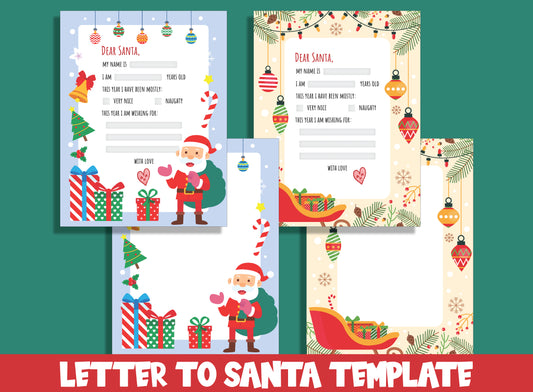 Fillable & Blank Letter to Santa Writing Paper - Make Wishes Come Alive!