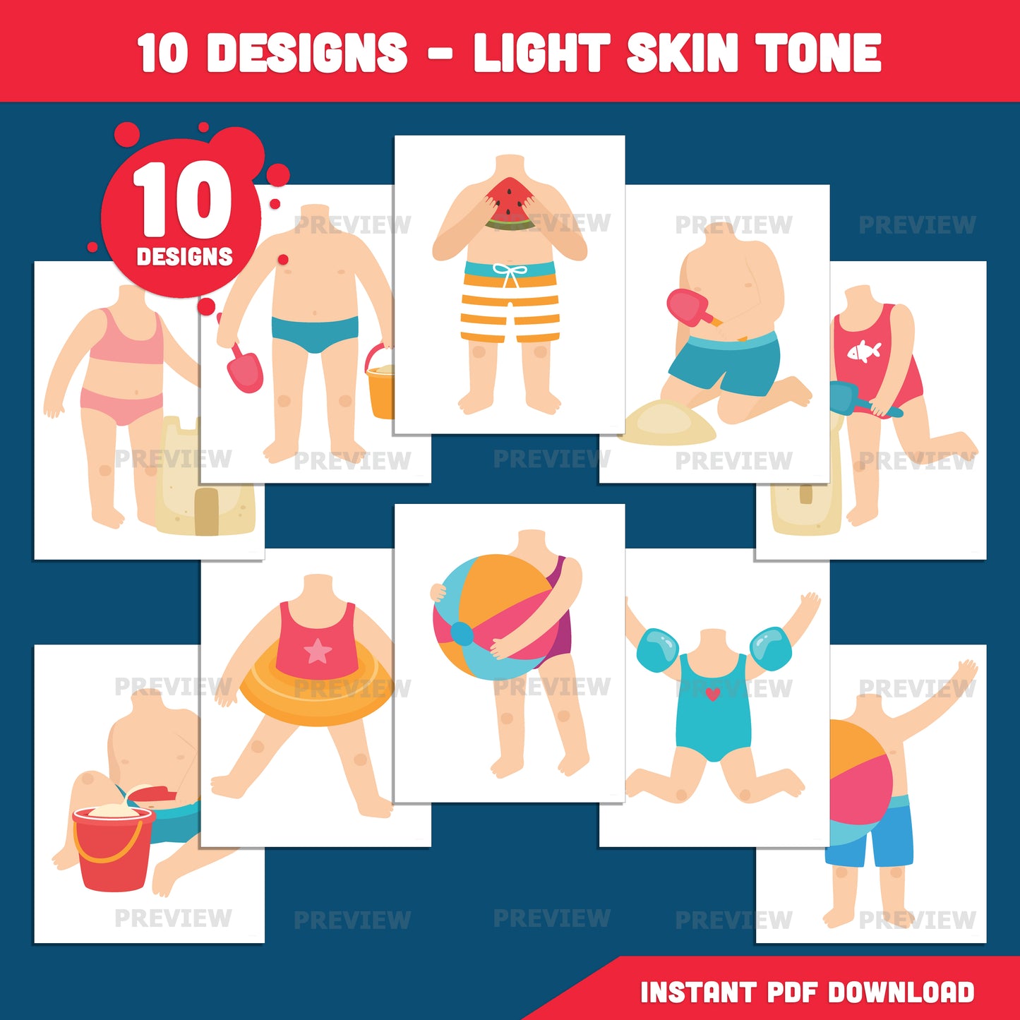 Add Your Own Face Beach Craft for Kids, Summer Cut and Paste Activity, Beach Photo Templates, Bulletin Board Display Craft, Coloring Included