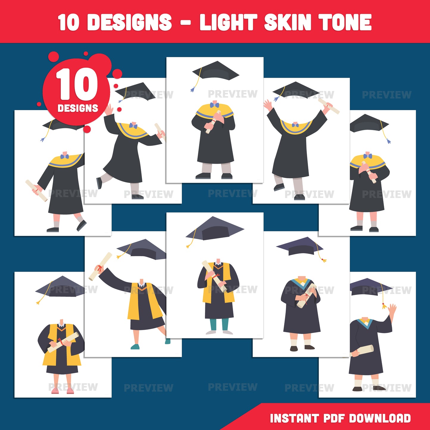 Graduation Ceremony Templates, Kids Graduation Photo Craft, Add Your Own Face Graduation Craft Activity, Classroom Bulletin Board, Coloring Version Included