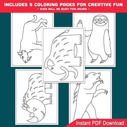 Prehistoric Animals Directed Drawing Worksheets, Mammoth, Saber-Toothed Tiger, Giant Sloth, Woolly Rhino, Cave Bear for Kids