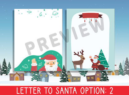 Spread Joy: Fillable & Blank 'Send a Letter to Santa' Templates Await Your Holiday Wishes, PDF File, Instant Download