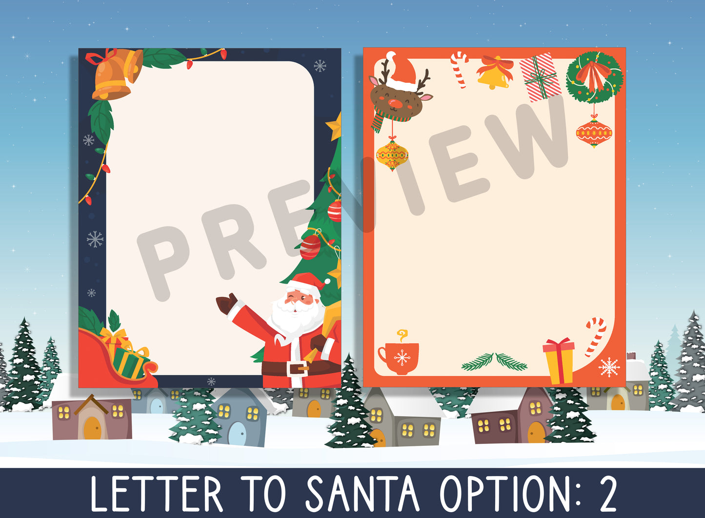 Wishful Wonder: Fillable & Blank Christmas Letter to Santa for Festive Dreams, Instant Download